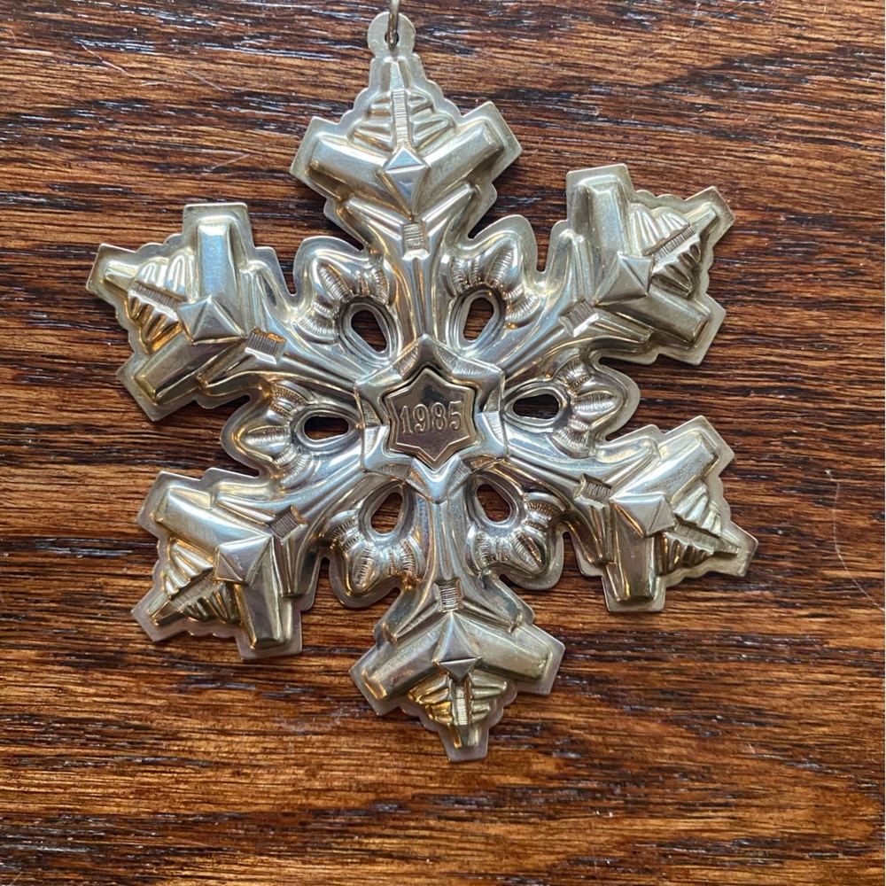 Gorham Sterling Christmas Snowflake Ornament 1985